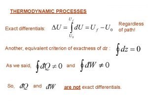 Exact differentials in thermodynamics