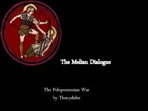 Melian dialogue summary Melian dialogue summary