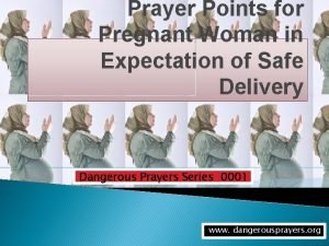 Prayer point for expectations