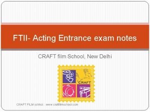 Craft film school