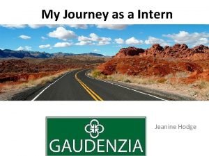 My Journey as a Intern Jeanine Hodge Chapter