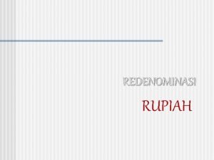 Redenominasi rupiah