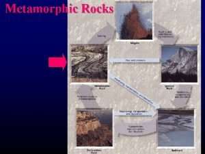 Metamorphic Rocks Metamorphic Rocks Metamorphism The transition of