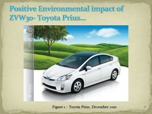 Positive Environmental impact of ZVW 30 Toyota Prius