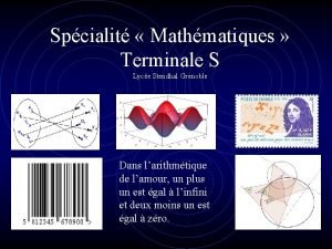 Spcialit Mathmatiques Terminale S Lyce Stendhal Grenoble Dans