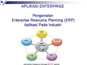 APLIKASI ENTERPRISE Pengenalan Enterprise Resource Planning ERP Aplikasi