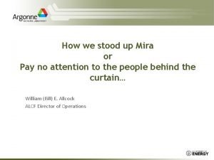 How we stood up Mira or Pay no