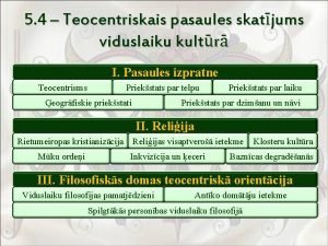 5 4 Teocentriskais pasaules skatjums viduslaiku kultr I