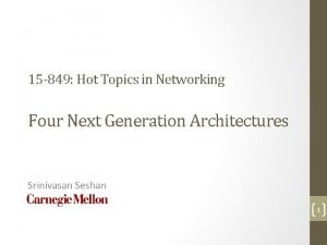 Hot topics in networking