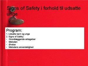 Signs of safety model
