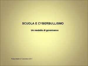 Cyberbullismo