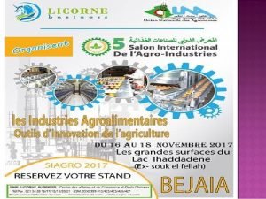 PREAMBULE La branche agroalimentaire est considre comme une