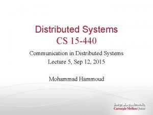 Indirect communication in distributed systems