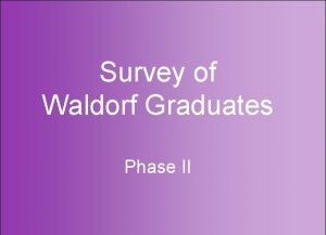 Waldorf graduates statistics