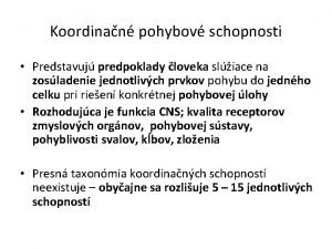 Pohybové schopnosti