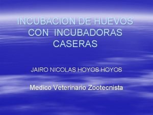 INCUBACION DE HUEVOS CON INCUBADORAS CASERAS JAIRO NICOLAS