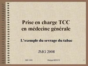 Prise en charge TCC en mdecine gnrale Lexemple