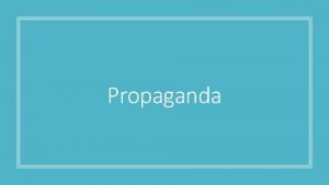 7 types of propaganda