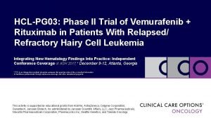 HCLPG 03 Phase II Trial of Vemurafenib Rituximab