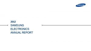 Samsung electronics annual report