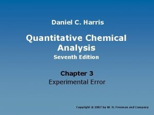 Daniel C Harris Quantitative Chemical Analysis Seventh Edition