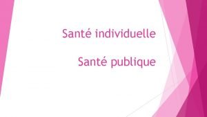 Sant individuelle Sant publique Message twitter sur la