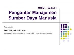 Lingkungan msdm (mondy 2008)
