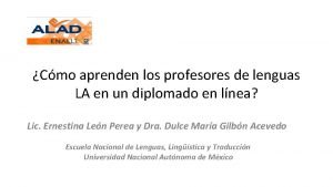 Cmo aprenden los profesores de lenguas LA en