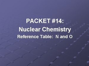 Table n chemistry reference table