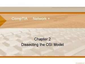 Comp TIA Network Chapter 2 Dissecting the OSI