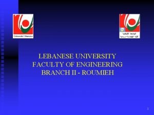 Lebanese university faculty of engineering