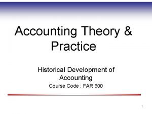 Accounting theory and practice notes