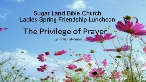 Sugar Land Bible Church Ladies Spring Friendship Luncheon