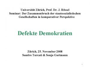 Universitt Zrich Prof Dr J Rssel Seminar Der