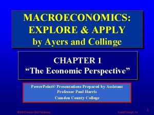 MACROECONOMICS EXPLORE APPLY by Ayers and Collinge CHAPTER