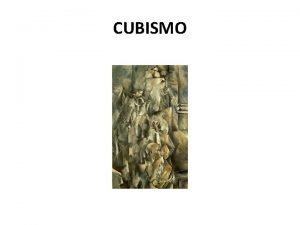 CUBISMO Paris 1906 Cubismo Traz para a bi