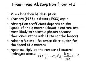 Free free absorption