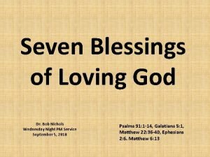 Blessings of loving god