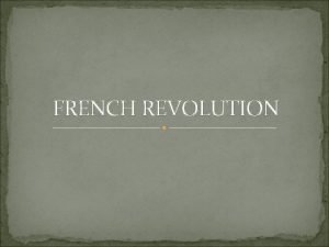 How was the society divided before the french revolution