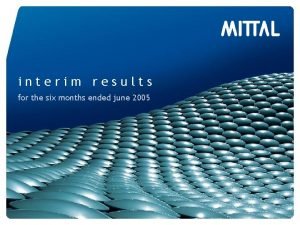 interim results for the six months ended june