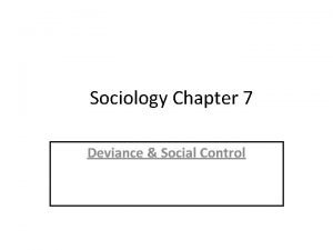Sociology chapter 7