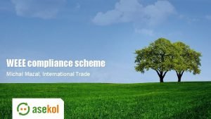 WEEE compliance scheme Michal Mazal International Trade ASEKOL