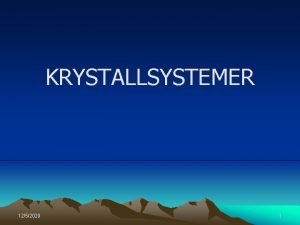 KRYSTALLSYSTEMER 1252020 1 Pyritt Fe S 2 1252020