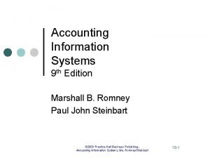 Accounting information systems marshall b romney