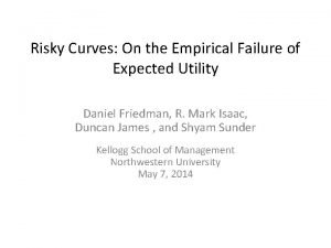 Risky Curves On the Empirical Failure of Expected