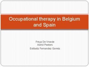Occupational therapy spain Occupational therapy spain