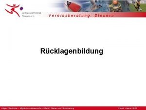 Betriebsmittelrücklage verein