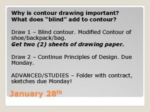 Why is contour drawing important What does blind