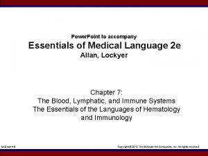 Power Point to accompany Essentials of Medical Language