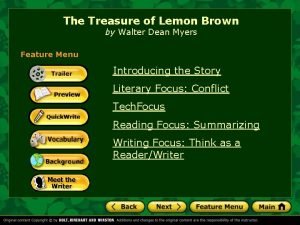 The treasure of lemon brown pre reading activities